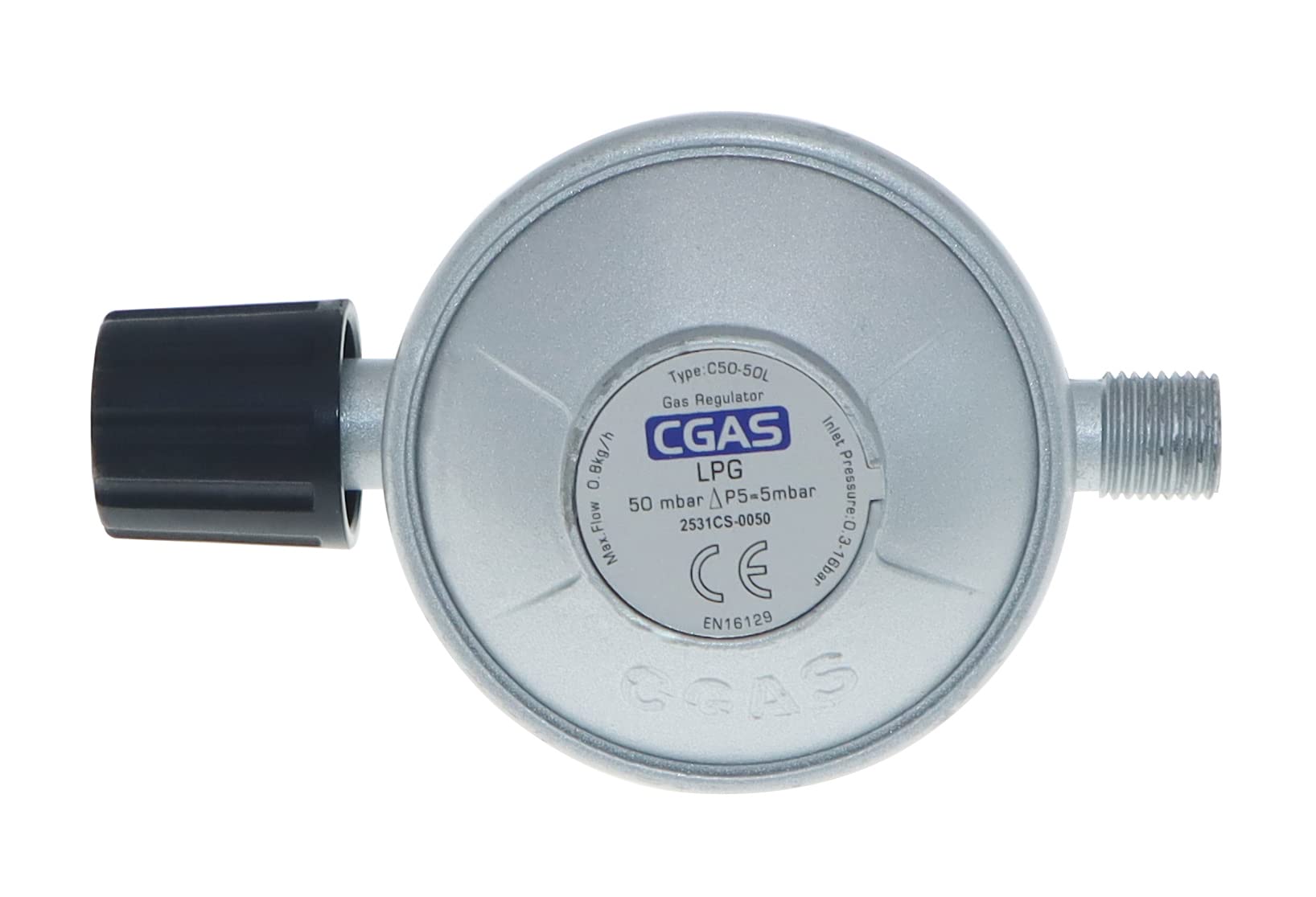 Meter Star Bouteille de gaz propane 1 lb et petit bidon de butane avec ensemble régulateur réglable, tuyau de 80 cm de long, filetage à gauche G1/4" et filetage universel 1/2" Flare Swivel pour