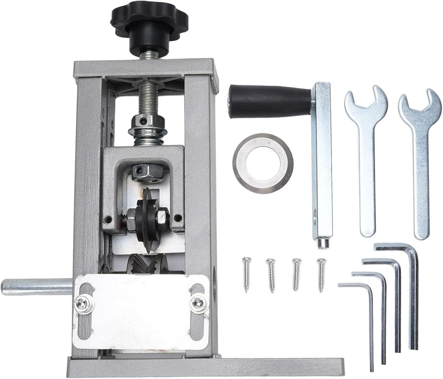 AUNMAS Electric Wire Stripper Manual Drill Powered Cable Stripping Machine with Hand Crank for 0.04-1 Inch Cables Adjustable Compact Portable Hardened