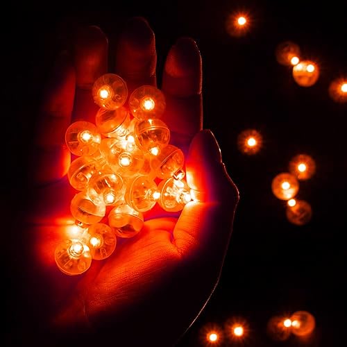 Miniatura 8 de 100 luces LED rojas para globos de luz LED, pequeñas luces LED redondas para linterna de papel, globos para interiores y exteriores, fiestas,
