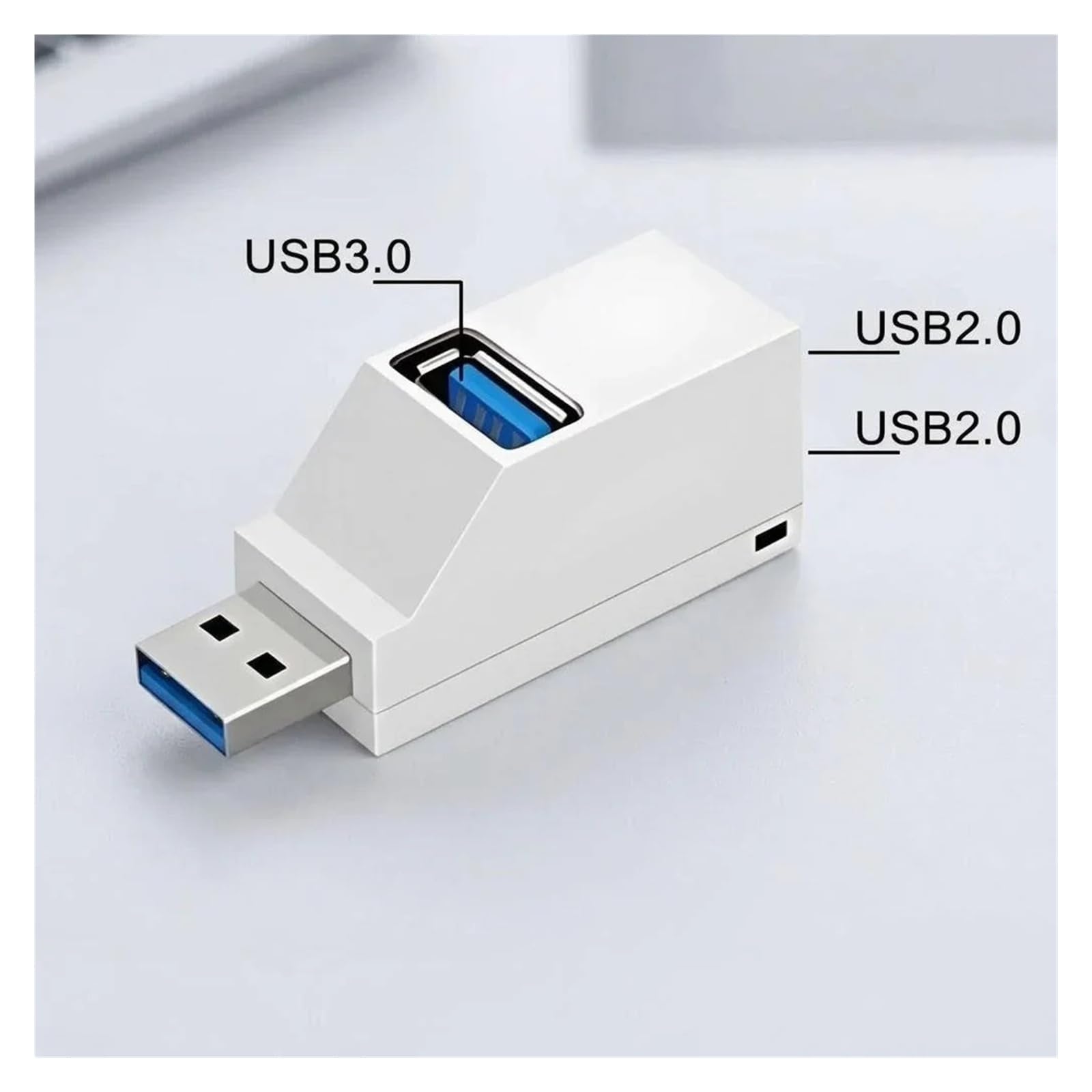 1/2 szt. 3-portowy hub USB szybki rozdzielacz do laptopa PC transfer danych (biały styl 3.0)