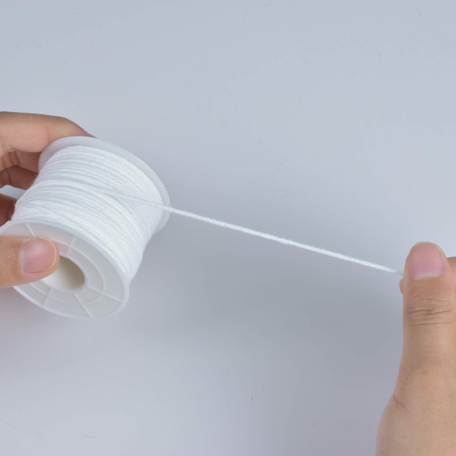Rouleau De Mèches à Bougie En Coton Tressé - 61 Mètres, 100% Naturel, Pour Cire D'abeille, Soja, Paraffine
