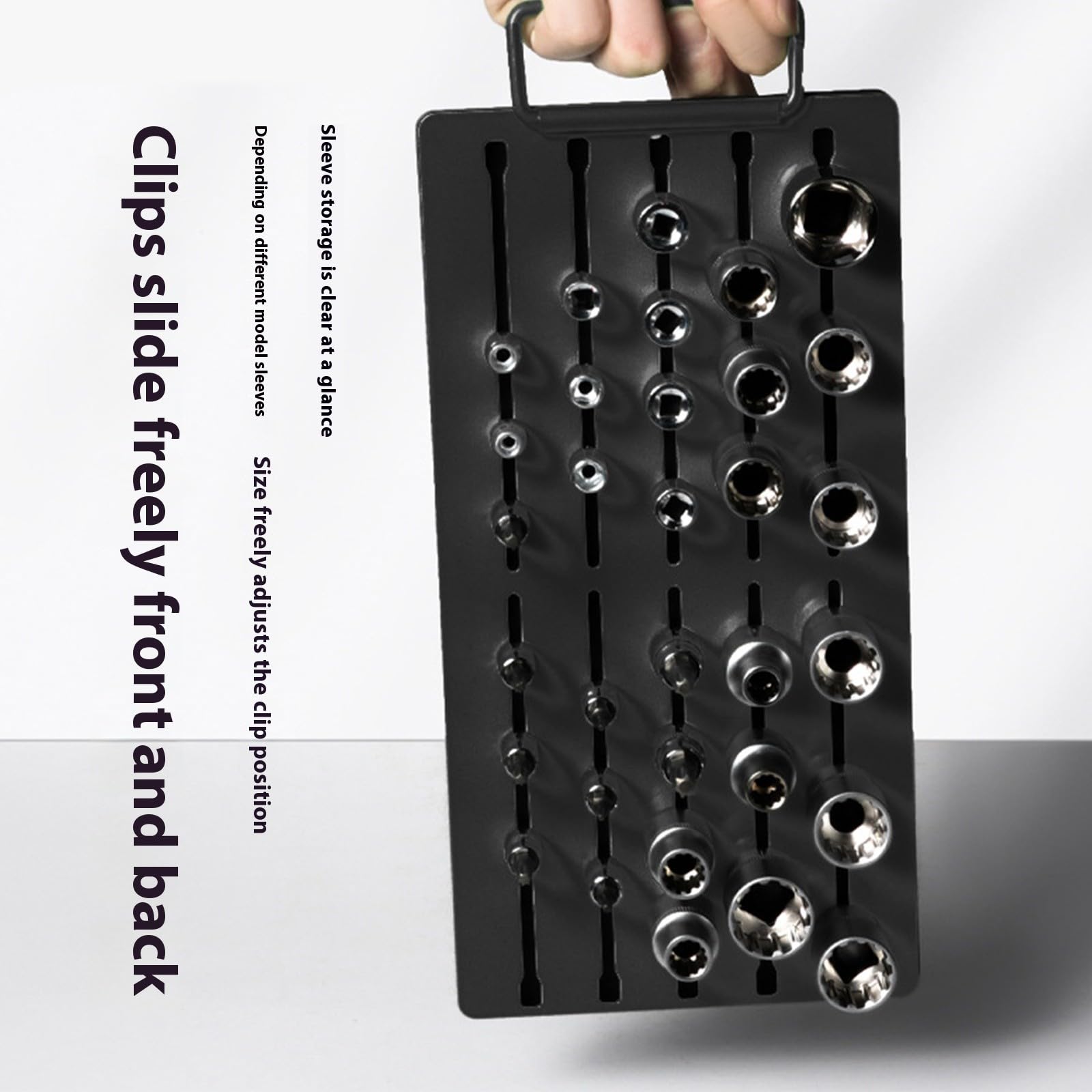 Organizador profesional de metal con imanes fuertes para acceso rápido, almacenamiento de herramientas de garaje, montaje en pared, soporte antideslizante