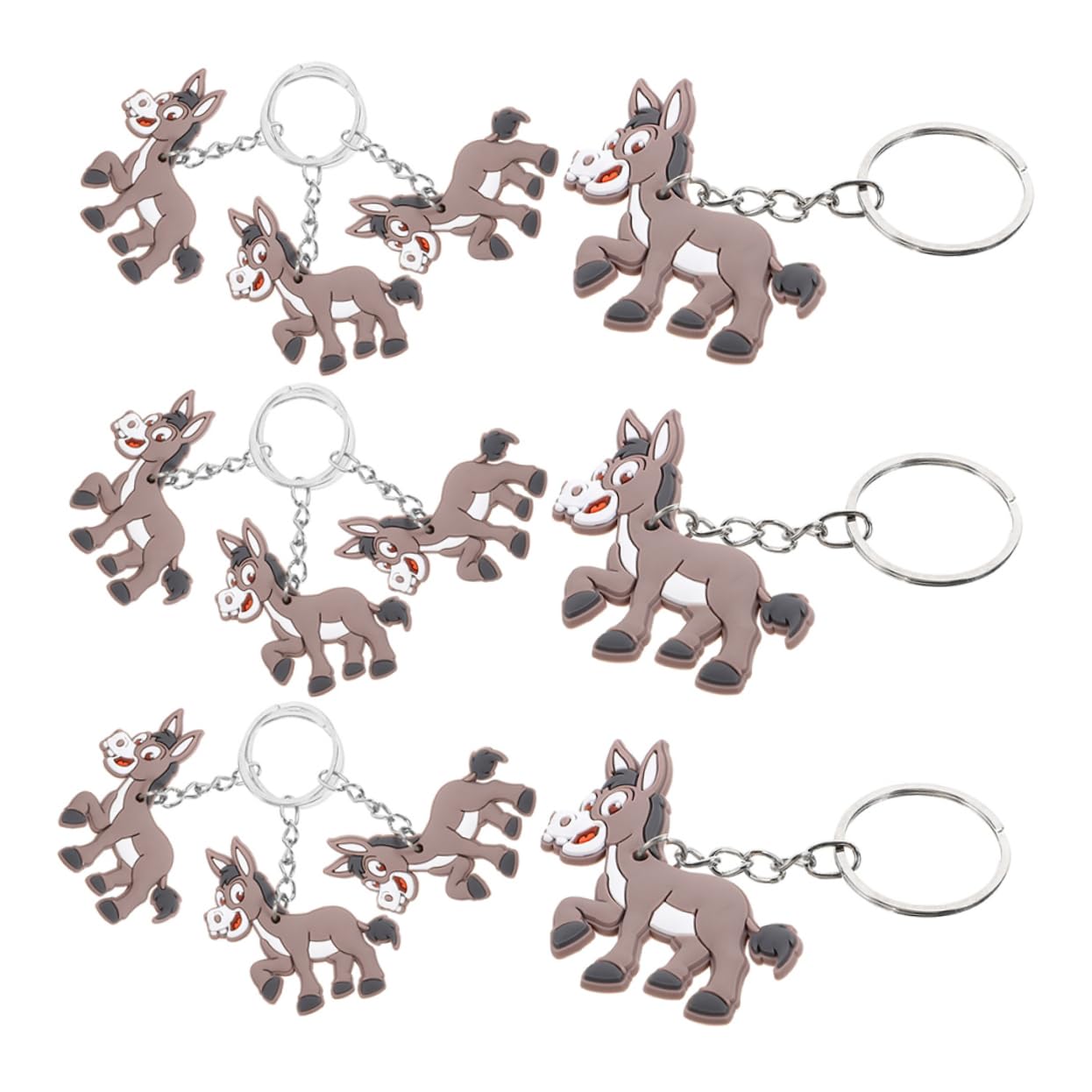 Abaodam 100stücke Cartoon Esel Schlüsselanhänger Lustige Tieranhänger Für Kindergeburtstag Und Tierpartys Perfektes Mitbringsel Und Für Kleine Tierfreunde
