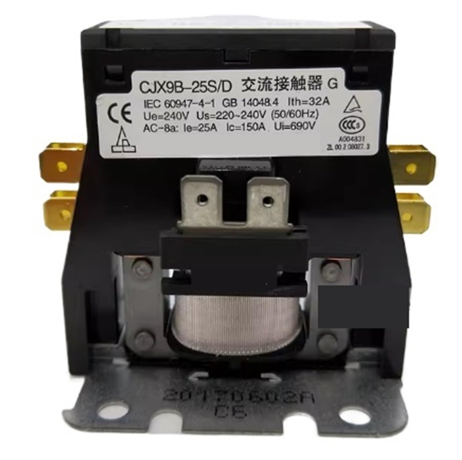 Relais de contrôle CJX9B-25S/D pour protéger les moteurs électriques 25A