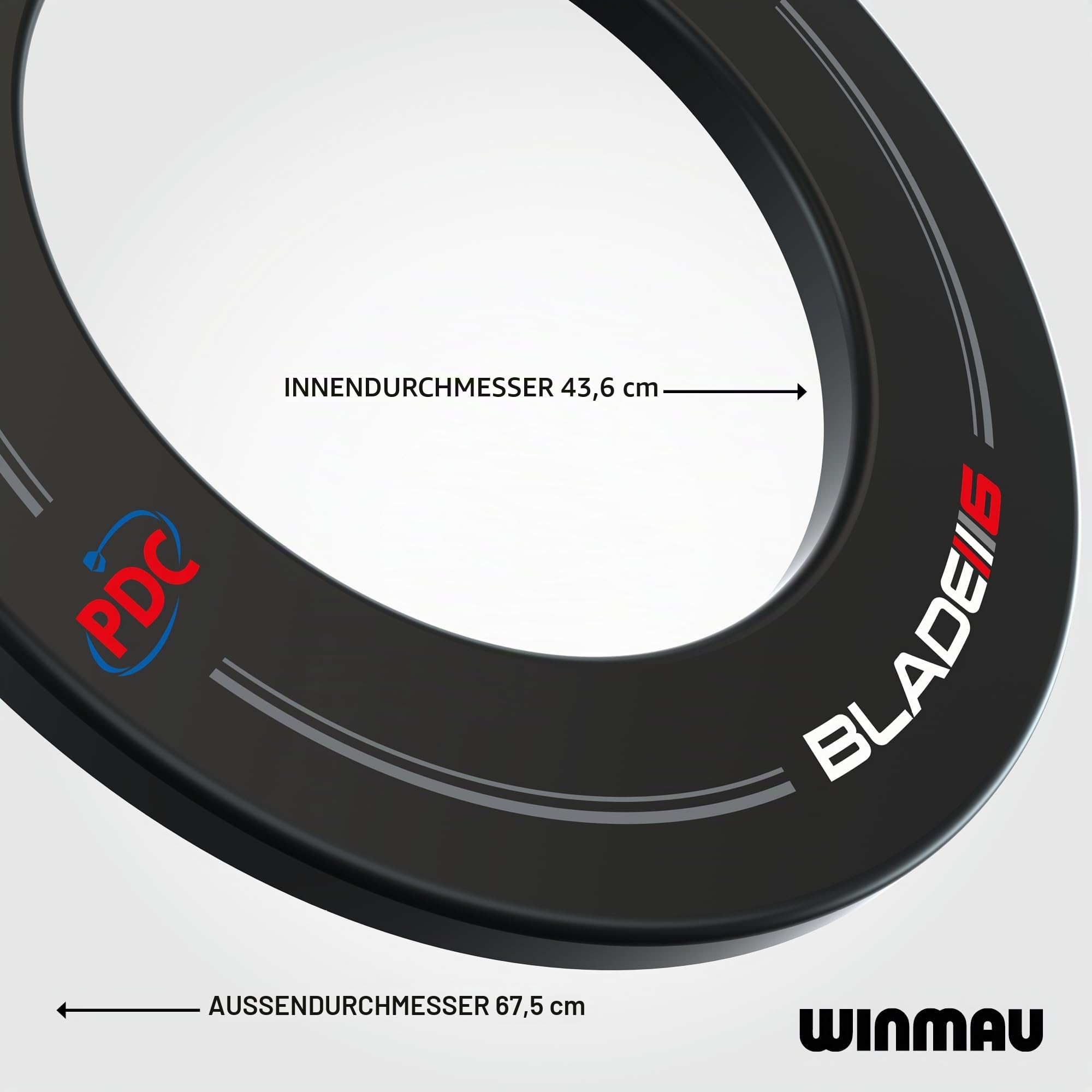 WINMAU PDC Dartboard Surround - offizielles PDC Design, robuster Schutzring/Wandprotektor für Dartscheibe, langlebiges Dart Surround Zubehör/Backboard, mehrere Designs & Farben für Einsteiger & Profis