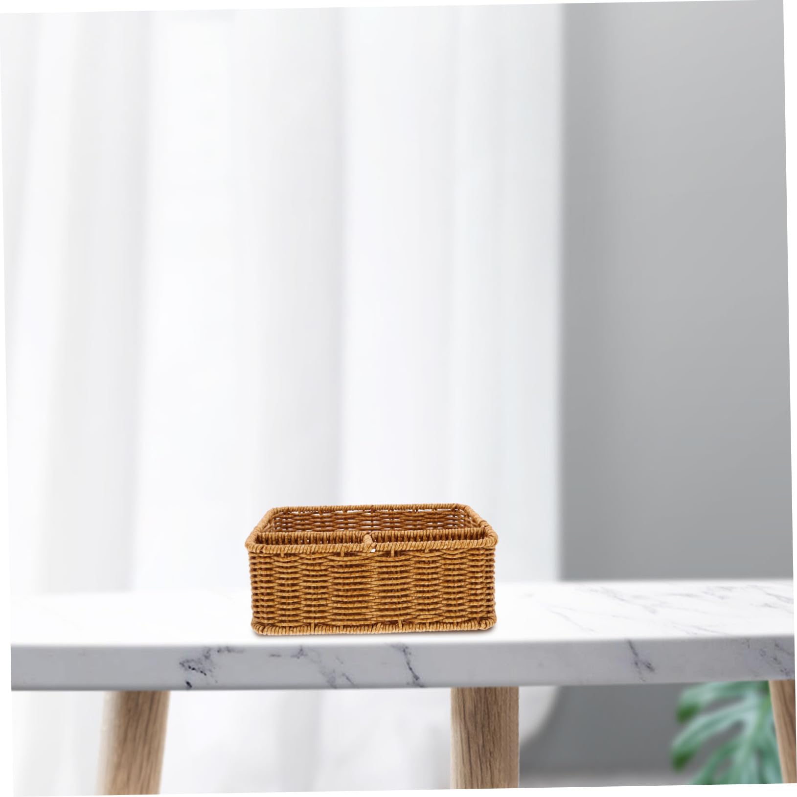 Cabilock Caja De 5 Piezas Caja De Papel Contenedor De Misceláneas Soporte Tejido para Pañuelos Faciales Cesta De Revistas Cubre Pañuelos Facial Rectangular Cesta De Mimbre Ratán De Plástico