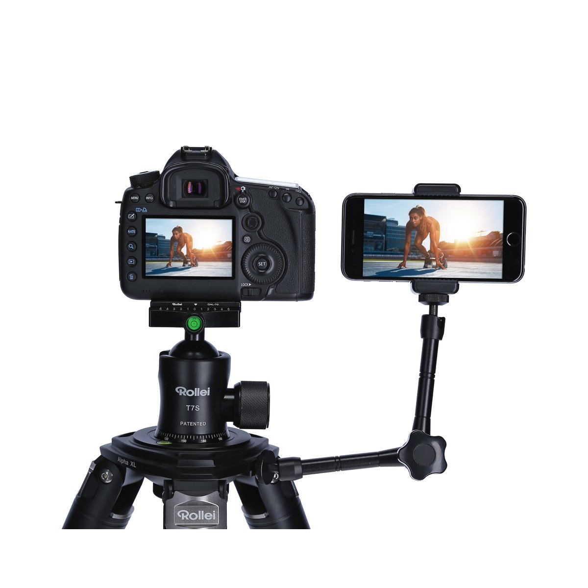 Rollei trépied articulé I Un Bras articulé Flexible Magic Arm/Bras articulé pour Le Montage d'accessoires pour Votre Smartphone I jusqu'à 1kg de Charge utile