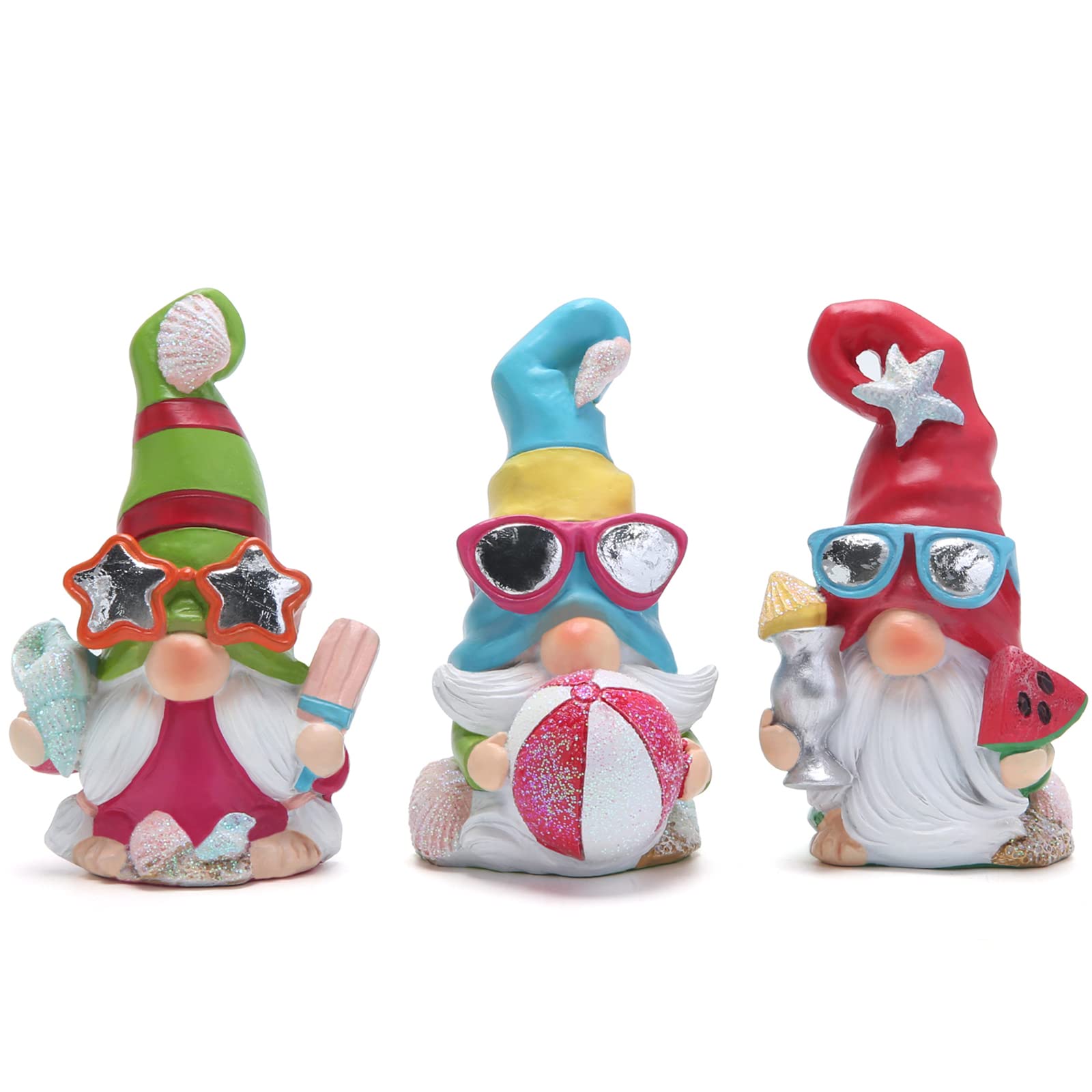 Gnomes suédois Hodao lot de 3 figurines estivales à offrir pour une crémaillère