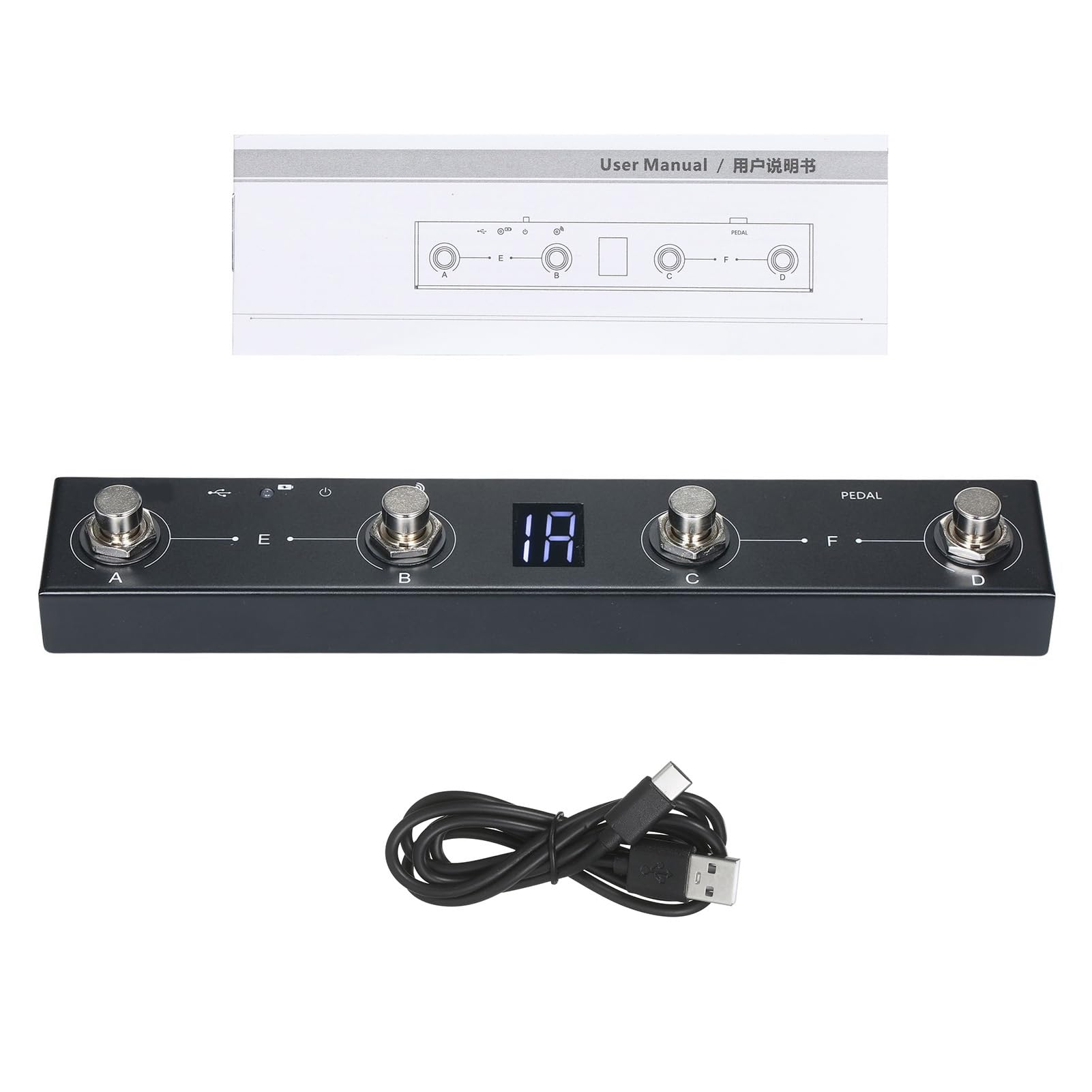 Controlador MIDI inalámbrico Chocolate BT, pedal MIDI portátil recargable con 4 botones, control de aplicaciones