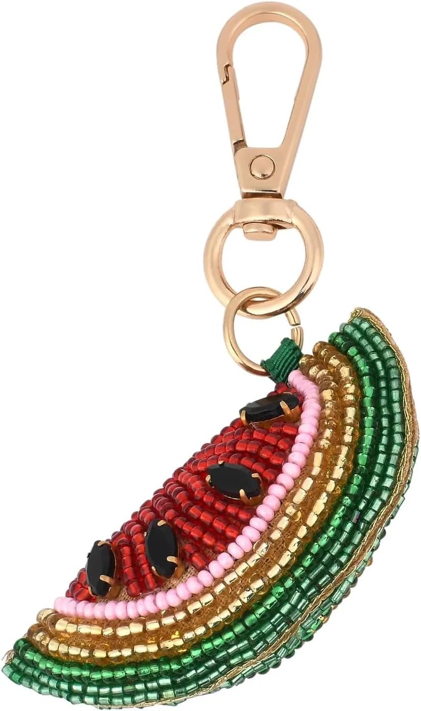 Bamboo Trading Beaded Bag Charm - 4-Inch Keychain Accessory