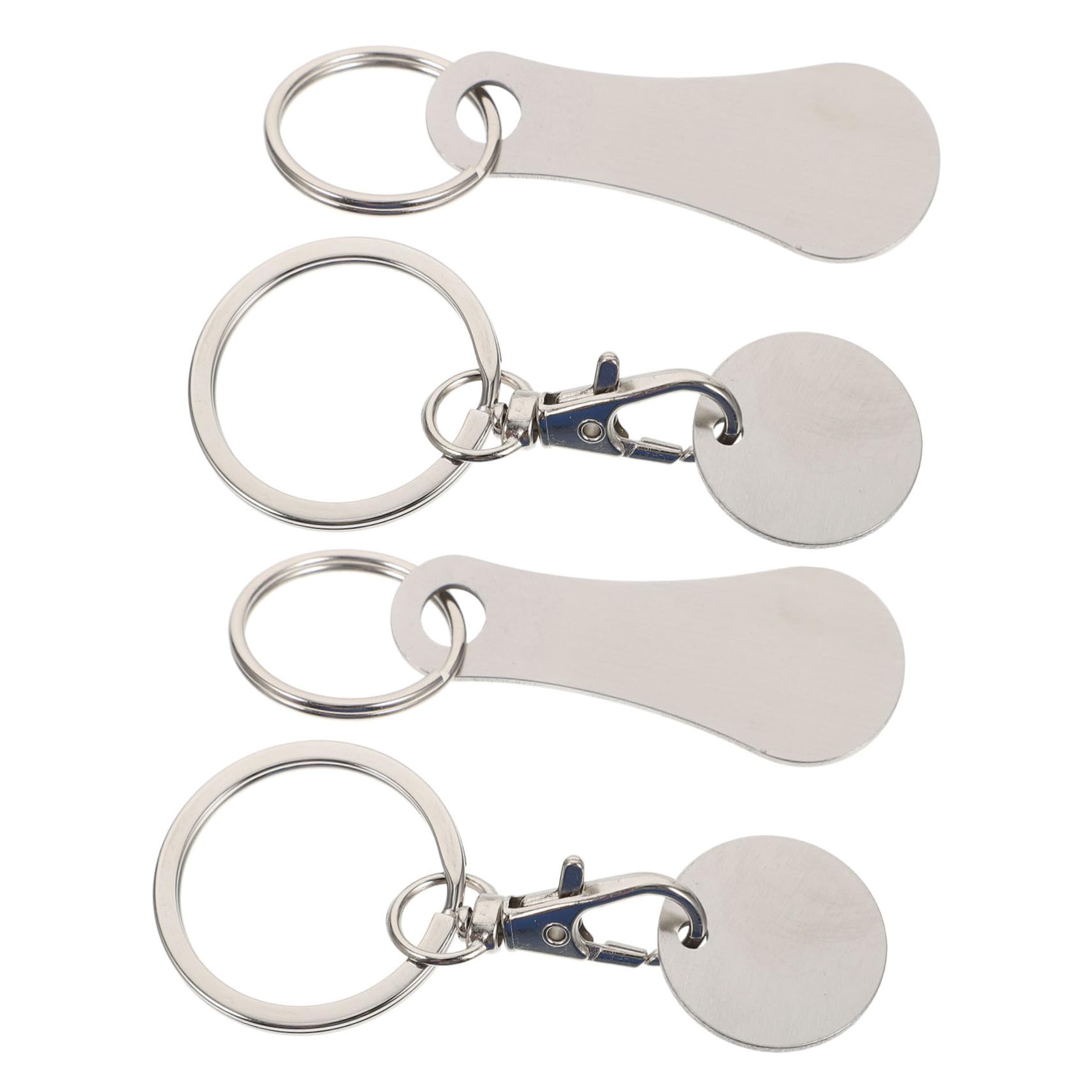 Tofficu 5 Sets Kleiner Robuster Trolley-schlüsselanhänger-clip Für Einkaufswagen-token Praktisch 4 Stück X 5