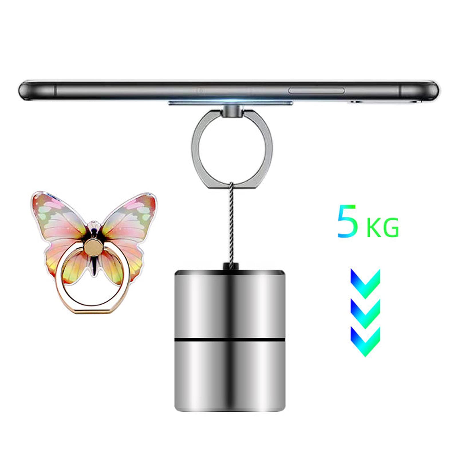 Śliczne uchwyty na telefon z motylem, pierścień na telefon komórkowy, stojaki na smartfon, podpórka na biurko obrót o 360 stopni (5 sztuk)