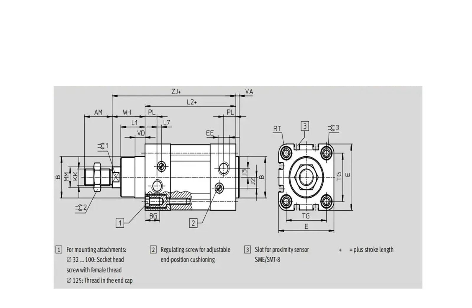 Standardzylinder 32 40 50 25 Bohrung 25-5000MM Hub Luftpneumatikzylinder Schnelle Reaktion für die Fertigung(NC-125,200mm)