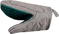 Luva de forno curta lavável antiderrapante, resistente ao calor, multiuso, para utensílios de cozinha, churrasco e confeitaria, Verde