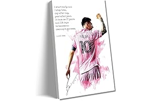 MITWENA Soccer Star Poster Wall Art