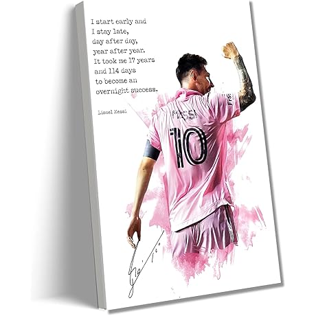 MITWENA Soccer Star Poster Wall Art