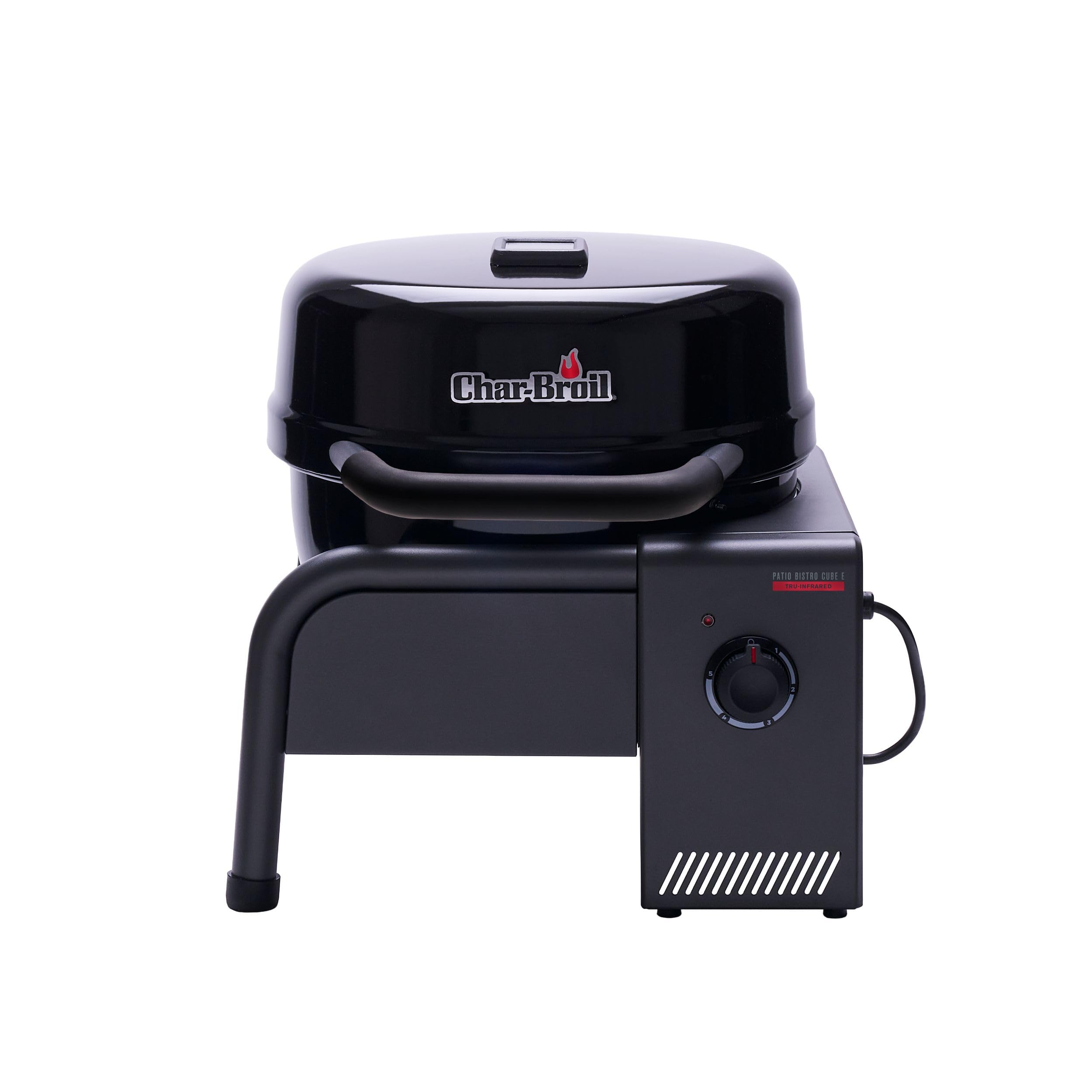 Char-Broil Patio Bistro Cube E grill elektryczny, mobilny, TRU-Infraroted, do 320°C, kompaktowy grill balkonowy i tarasowy z termometrem w pokrywie