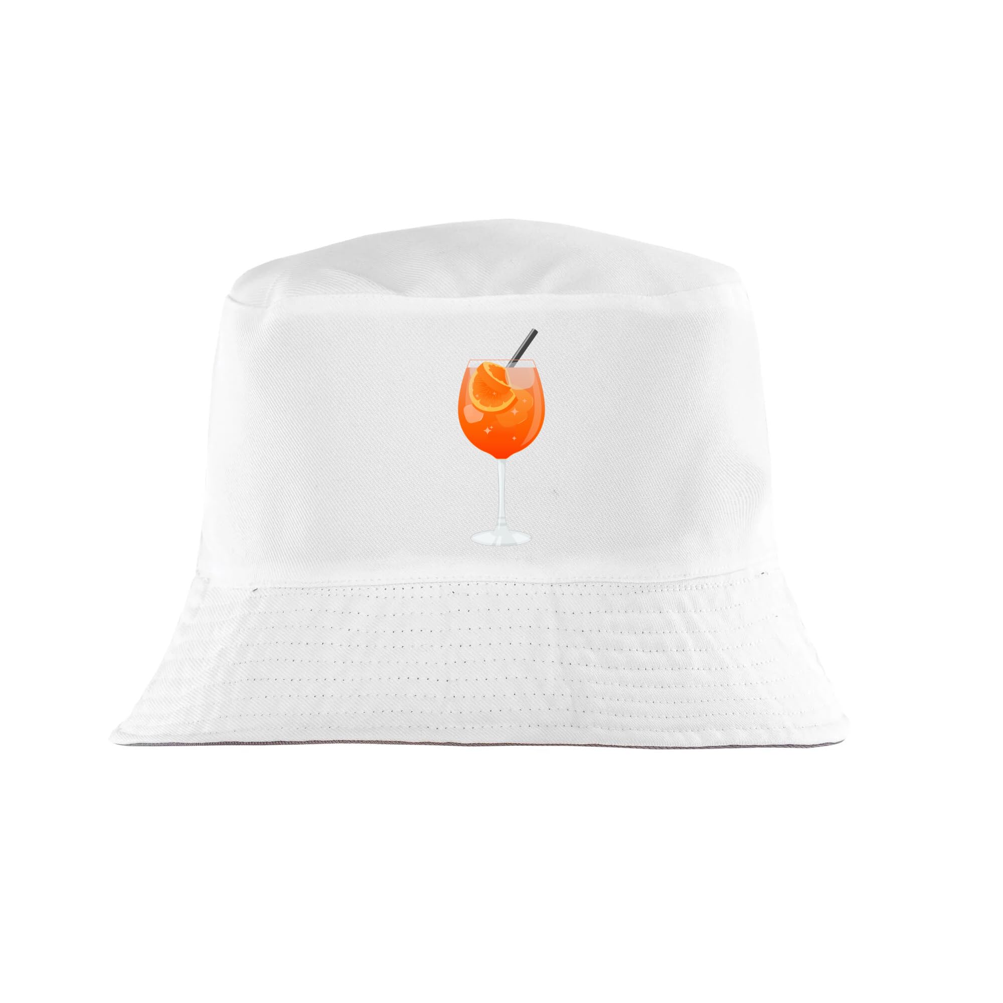 New Spirit Original Orange aperol Spritz Cocktail Summer Drink Adults Bucket hat, Novelty Hats Humerous Iconic Funny Fun Joke Pun Silly Trendy