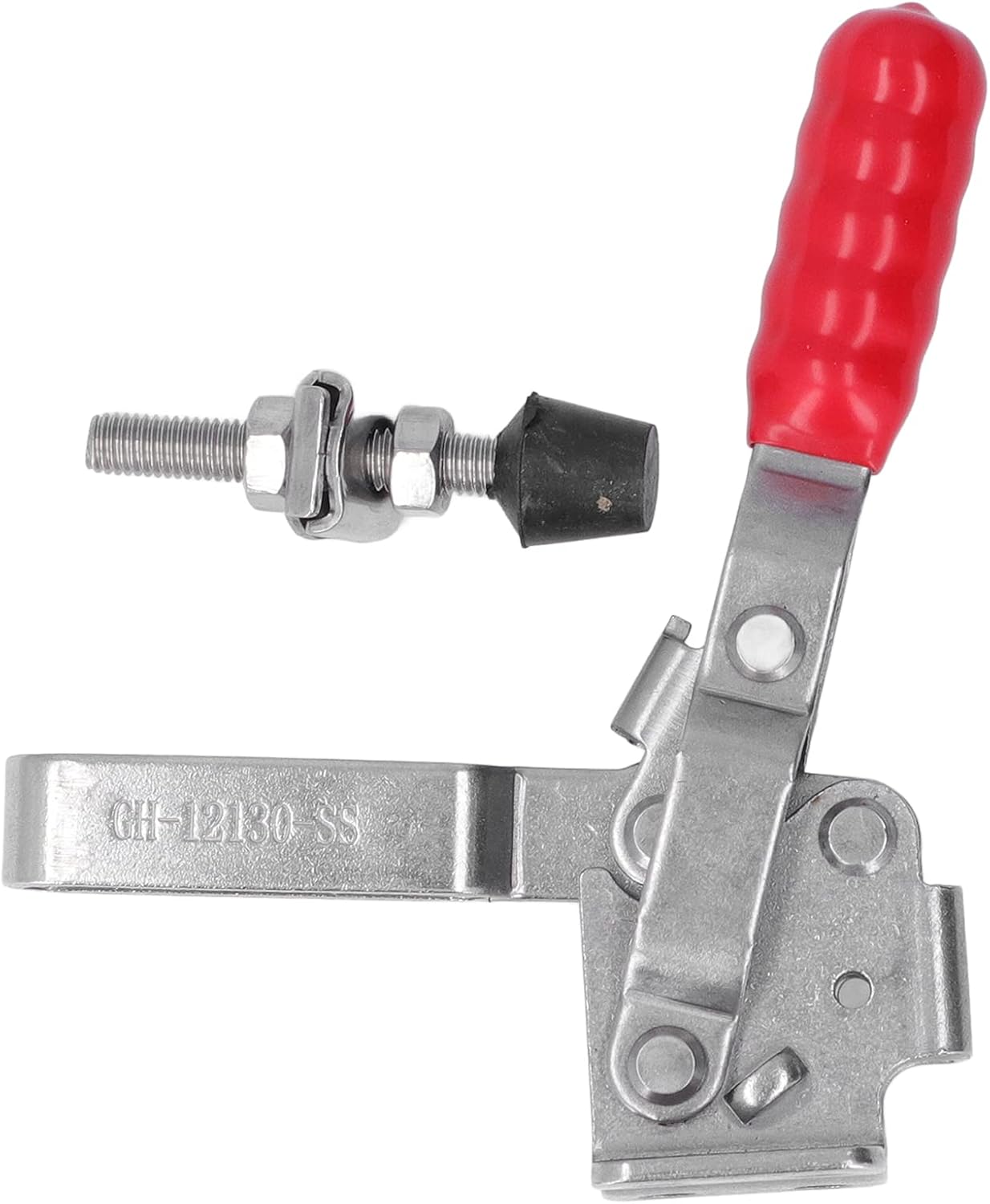 Quick Release Toggle Clamp, Stainless Steel Push Pull Vertical Toggle Latch Clamp, Adjustable Welding Clamp with Plastic Handle, 500lb Clamping Force for Mechanical Equipment Insta