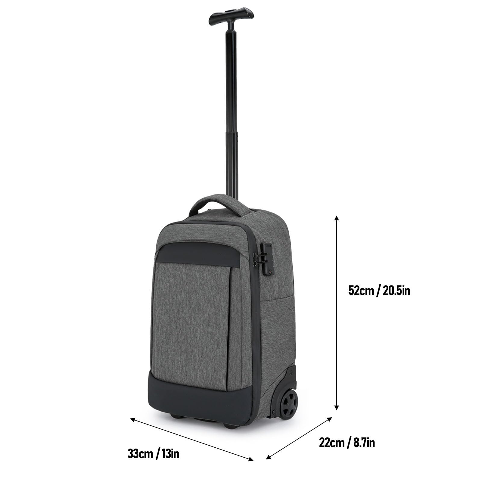 Haofy Plecak Podróżny, Plecaki Plecak Cichy, Pojemny, Modny, Podróżny, Biznesowy Laptop. Pasuje do pracy. Business Weekender. College. Czarny. 20,5 X 13,0 X 8,7 cala. Próżniowy Laptop na Kółkach