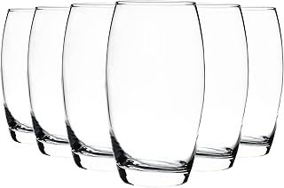 Argon Tableware Tondo Highball Glasses for Water/Juice - Gift Set of 6 Glasses - 510 ml