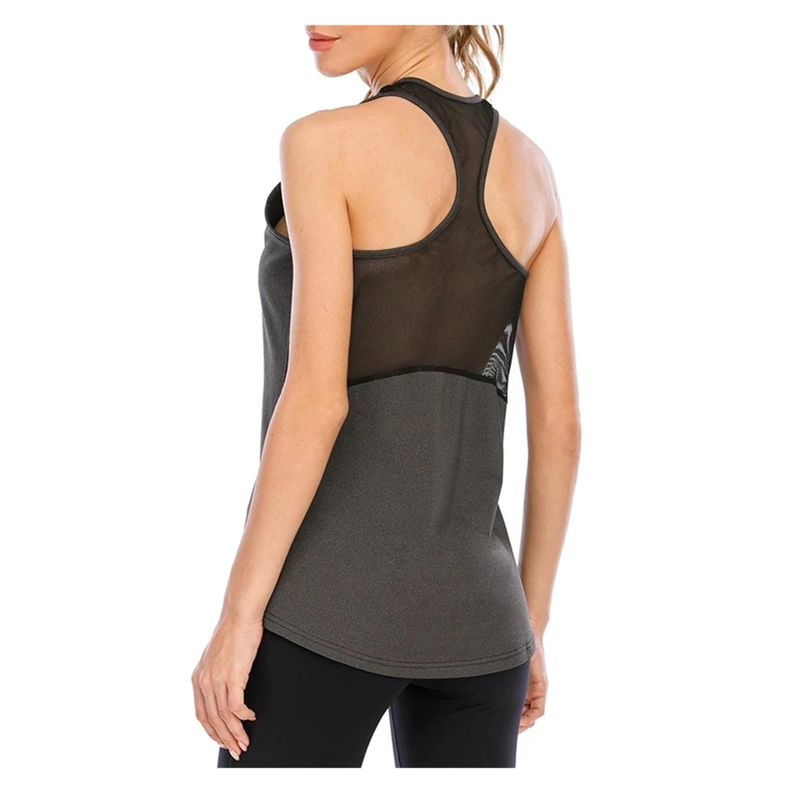 Canotte da Allenamento da Donna Top Sportivi da Donna Lettere Camicie Senza Maniche Senza Schienale Top da Yoga Canotte da Corsa Fitness Asciugatura Rapida(D,L)