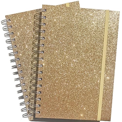 Carnet à spirales pailleté brillant Twinkle 180 pages de notes lignées et couverture rigide