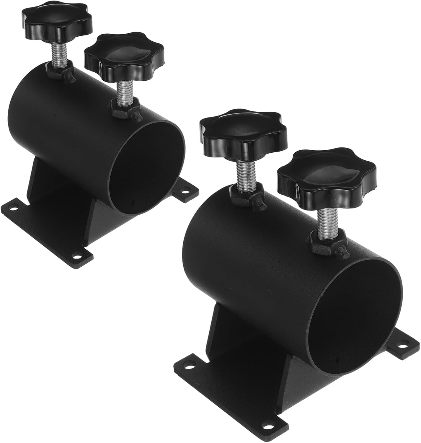 BESTonZON 2pcs Outdoor Umbrella Clamp Mount Bracket for Deck Railing Patio and Balcony Umbrella Stand Base Screws