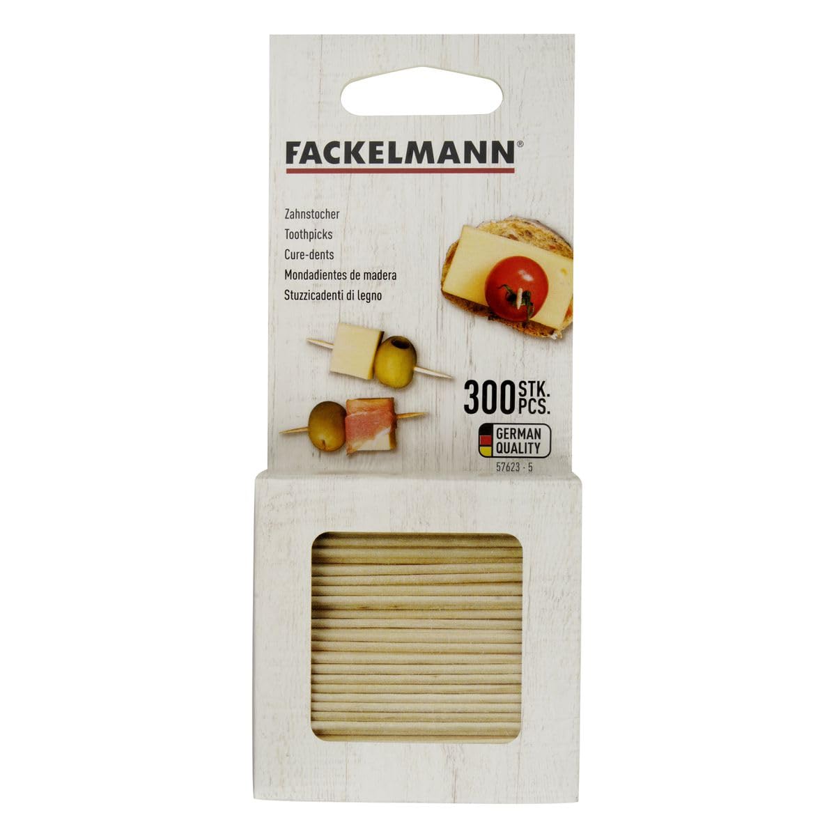 Fackelmann Palillos 6,8cm, madera de bambú. 300 ud-s.