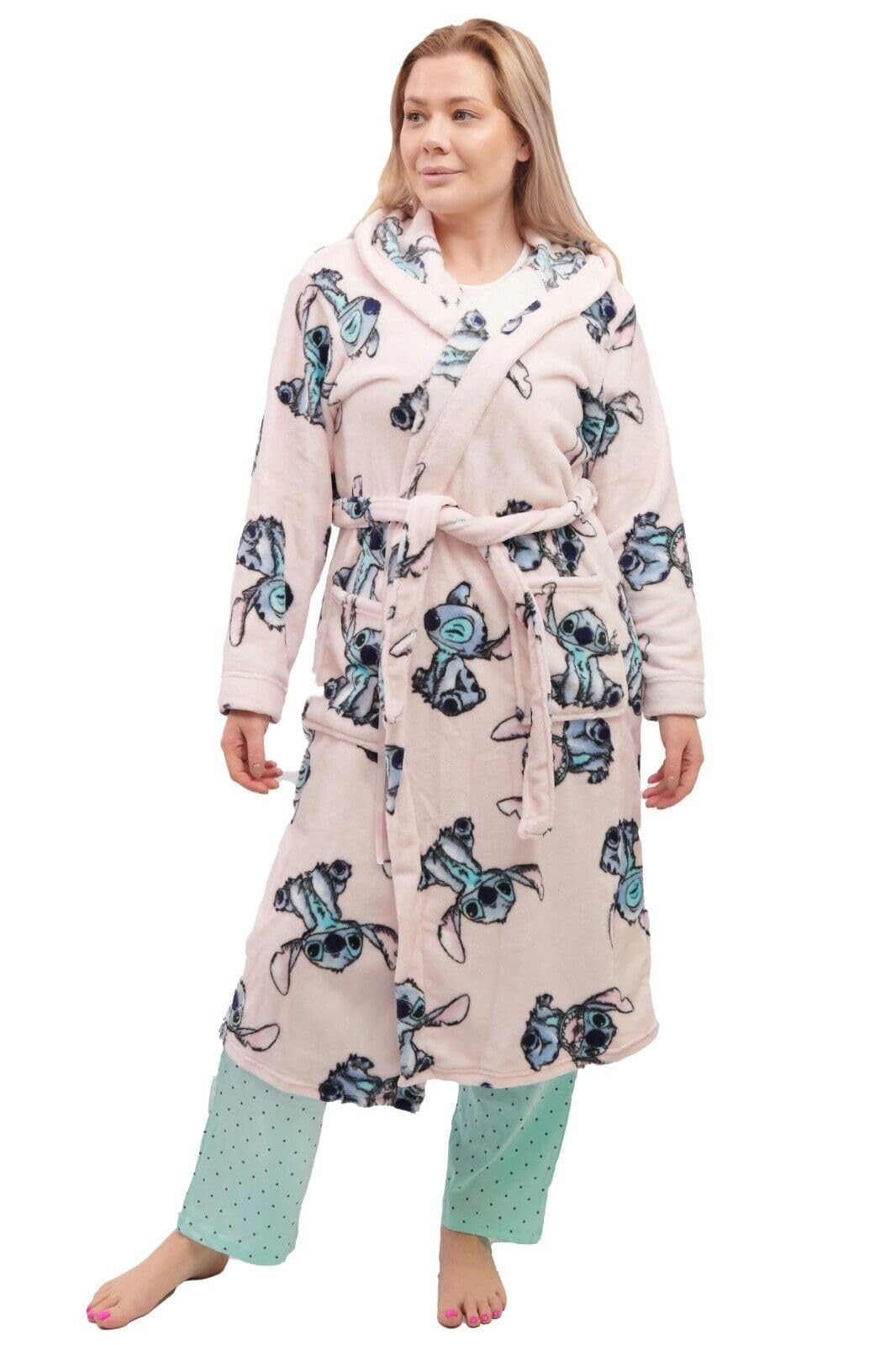Ex High Street Brand Lilo & Stitch Dressing Gowns for Women UK, Women's Robes Ladies Dressing Gowns Bathrobes Women Disney Gifts for Women