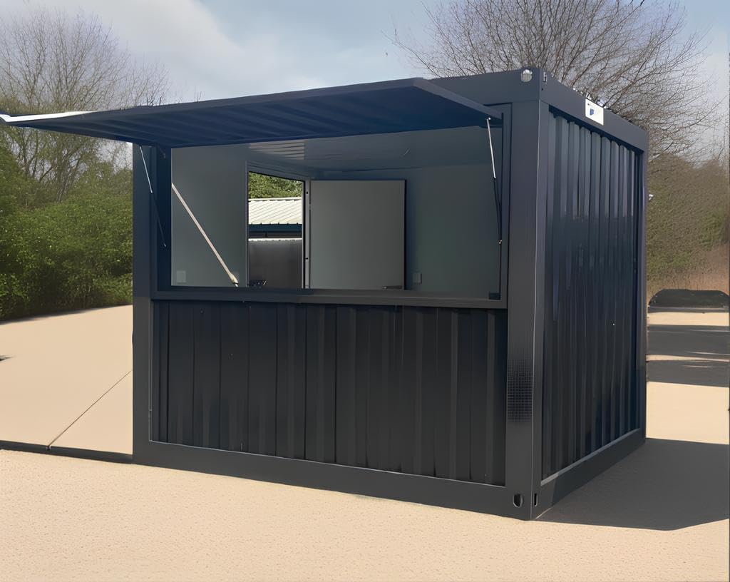 Mini Pop-up Shop Container – Portable Coffee Bar, Fast-Food Stand, and Outdoor Kiosk Booth for Small Businesses
