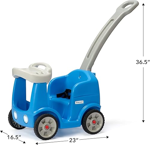 Miniatura 6 de Simplay3 Roll and Stroll - Auto de empuje silencioso para niños pequeños, con cinturón de seguridad, para niños de 1.5 a 4 años, azul