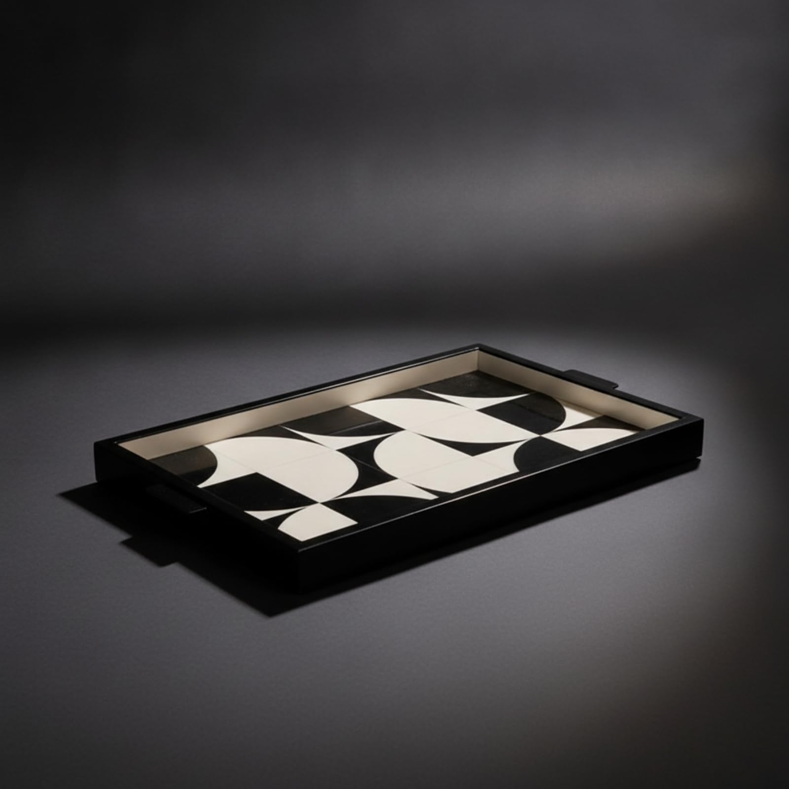 Banja Servicio con corativa Banja con Pulida para Bar, 46 34 H4cm, Estilo Europeo, Bandeja Rectangular Plateada De Superficie Brillante