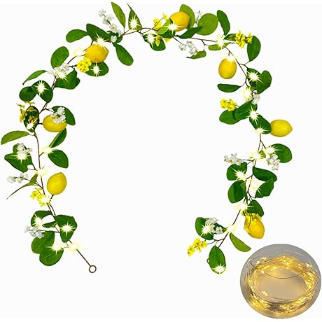 Artificial Lemon Garland Lights