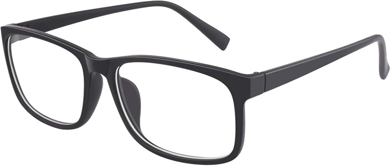 GQUEEN lentes transparentes falsas Anteojos sin receta Montura rectangular | Ligero, diseño sin enredos, estilo retro vintage, protección UV400.