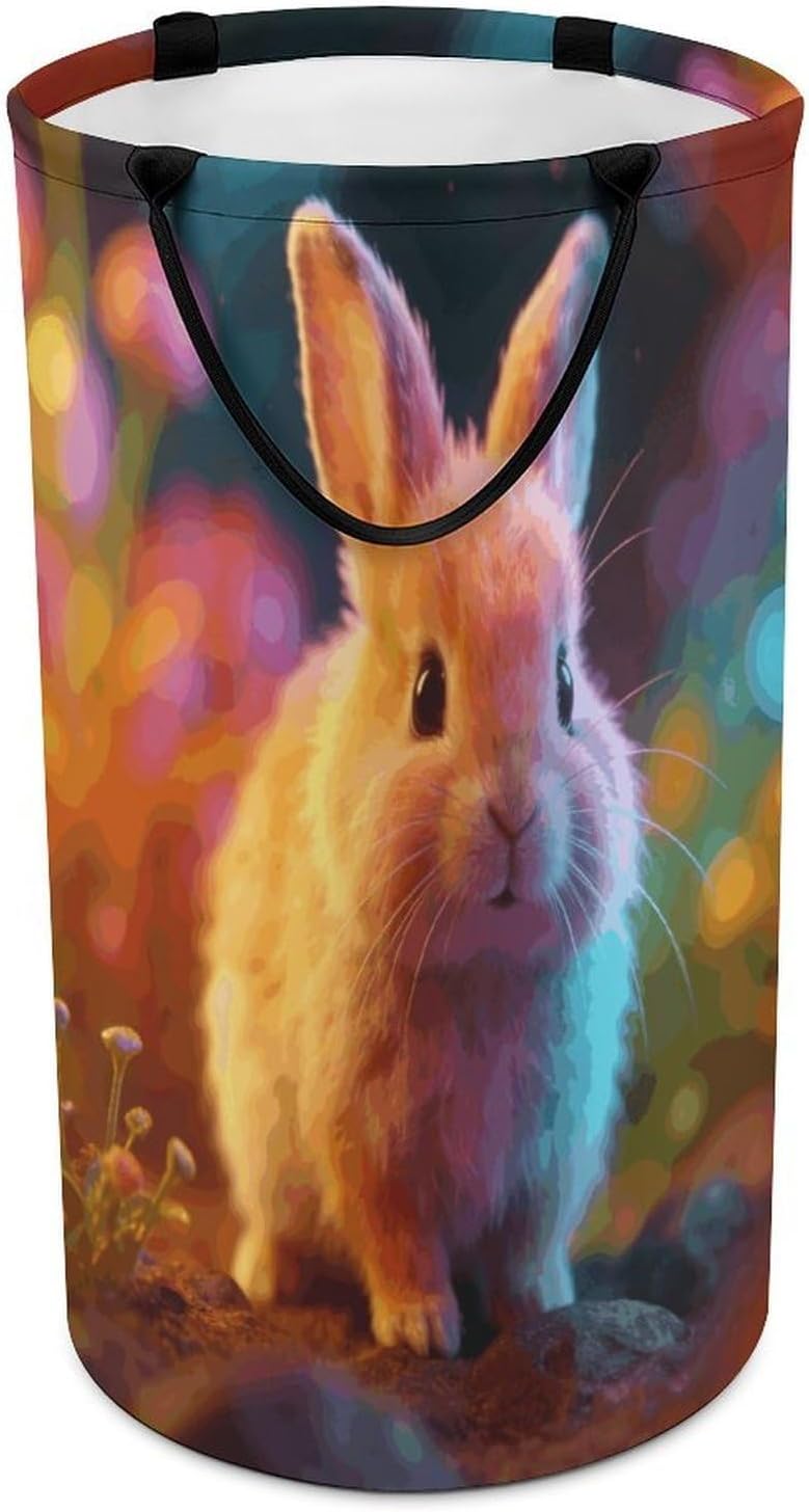 Lovely Animal Laundry Hamper Portable Lightweight Clothes Hampers Fashion Dirty Laundry Storage Basket Large Capacity Foldable Clothes Baskets for Bathroom Bedroom