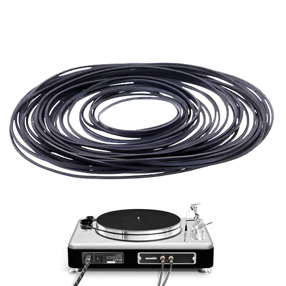 Rubber Belt Replace Turntable Phono Tape CD Drive Belt For Record Player Phono Belt-Driven Turntables Drive Belt Tensioner