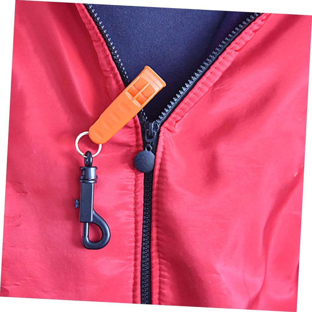 5Pcs Outdoor Survival Whistles Durable Plastic Emergency Signal Whistles for Hiking Camping Boating Rescue Lightweight with Key Ring for
