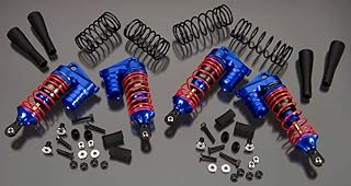 Integy RC Model T8537BLUE Billet Machined XLS Piggyback Shock Set (4) for 1/10 Slash 4X4 (6808)(L=87/98mm)