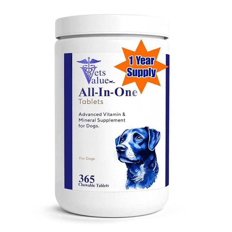 Multivitamínico para Cães Horizon Animal Care All-in-One com Vitaminas e Minerais, 365 Tabletes