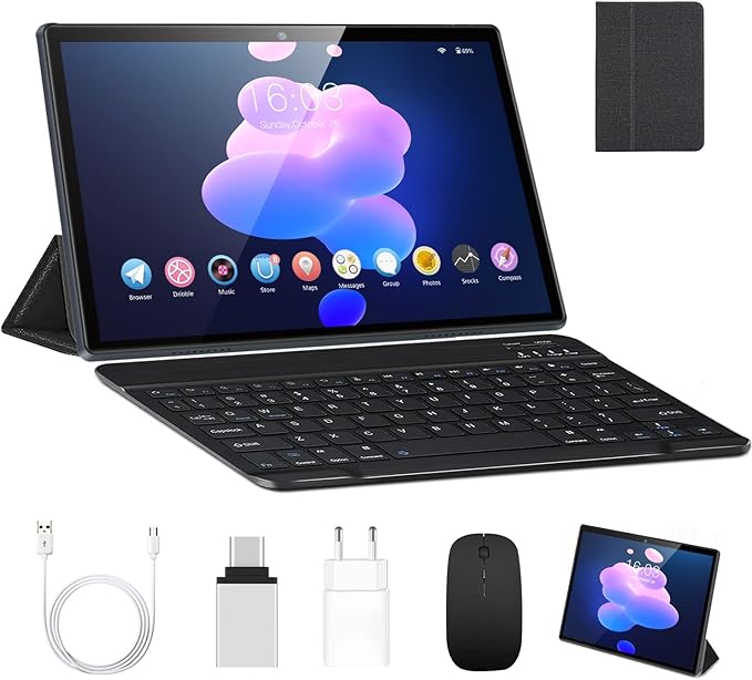 2022 Newest 2 in 1 Android 11 Tablet 10 inch Tablet, AOYODKG Android