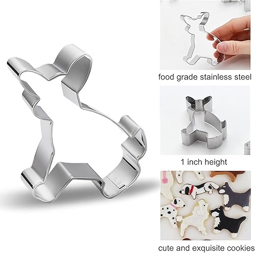 Miniatura 4 de Juego de 6 cortadores de galletas para perros con forma de golosinas, de acero inoxidable, para Chihuahua, Labrador, Rochin, Rottweiler, agradable