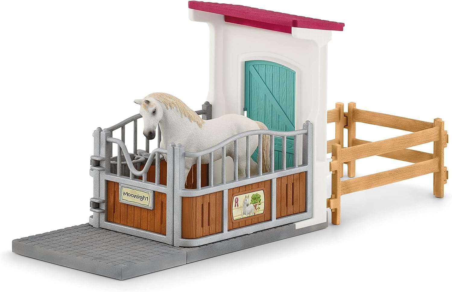 SCHLEICH Horse Club | Pferdebox 42569 mit Pferde Figur und Zubehör | Spielset für Pferdepflege, Rollenspiel & Sammlung | Geschenk für Mädchen und Jungen ab 5 Jahren | Set aus 21 Teilen