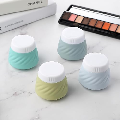 Vista 78 de Gemice Recipientes de viaje para artículos de aseo personal, tarros de crema de silicona aprobados por la TSA, tamaño de viaje con bolsa