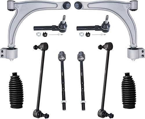 Miniatura 1439 de Detroit Axle - Kit de suspensión delantera de 10 piezas para Chevy Aveo Aveo5 Pontiac G3 Wave 2 Ready Struts Assembly 2 Enlaces de barra