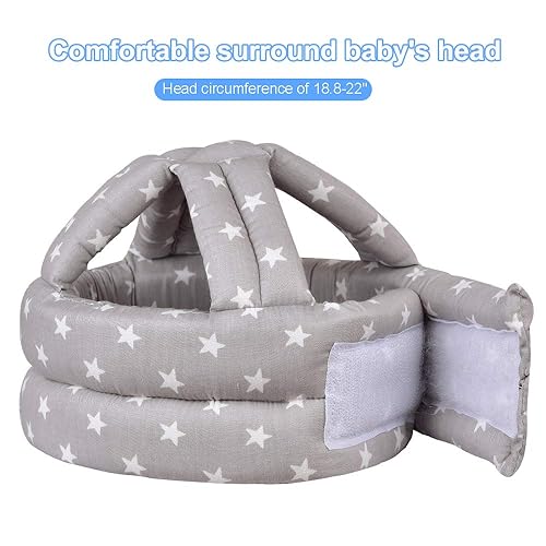 Miniatura 10 de TORASO Protector de cabeza de bebé y rodilleras de bebé para gatear casco de seguridad infantil y casco de bebé para caminar para edades de 6 a 36