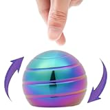 Desk-Toys for Fidget Kinetic-Cool-Gadgets&colon; Cool-Stuff for Kid Children Teen Adult&comma; Optical-Illusion Toy for Office School Home Women Men Christmas Stress-Relief-Gifts 180 Seconds Spinning