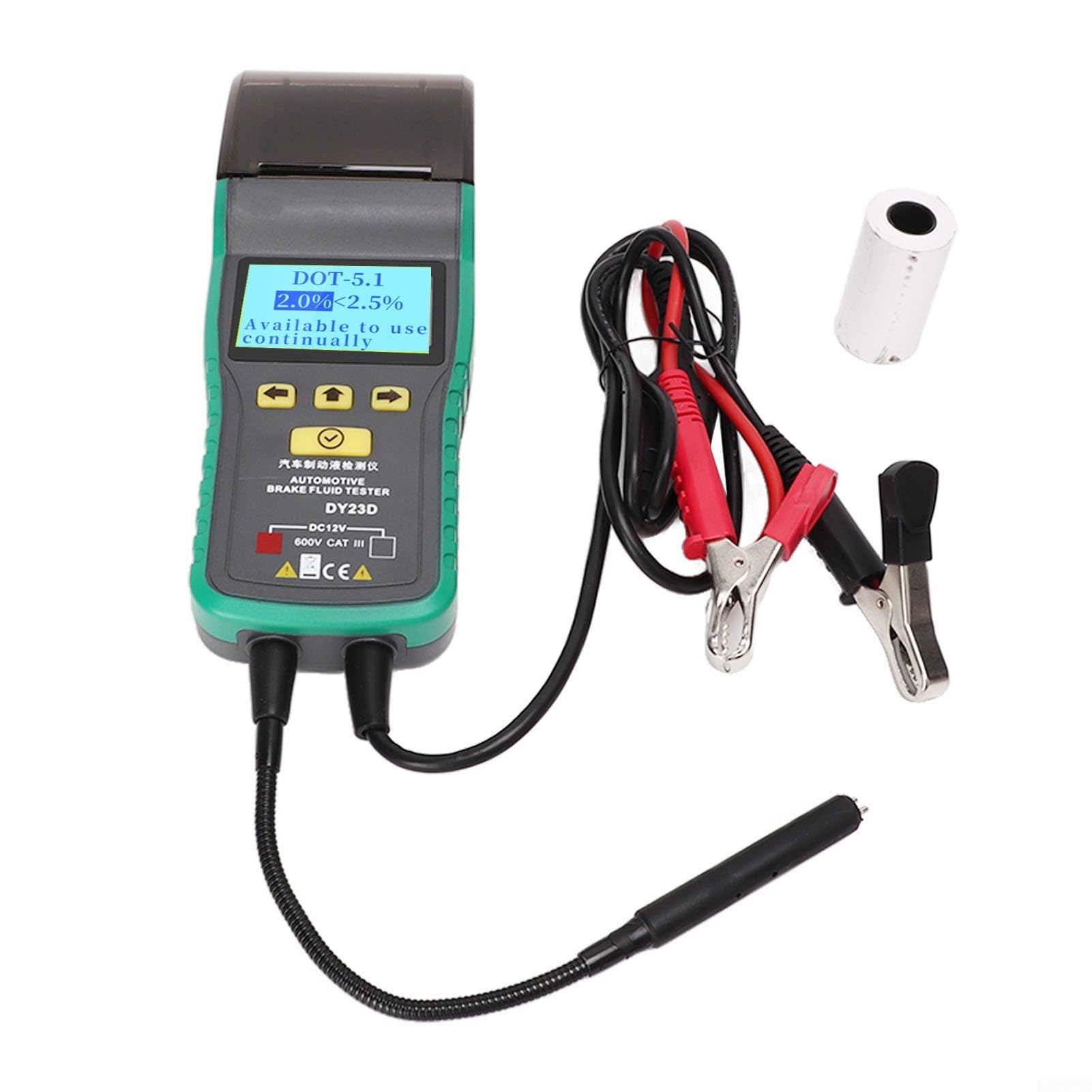 DY23D - Tester per liquido dei freni, analizzatore digitale con stampante, per riparazione auto DOT3 DOT4 DOT5.1