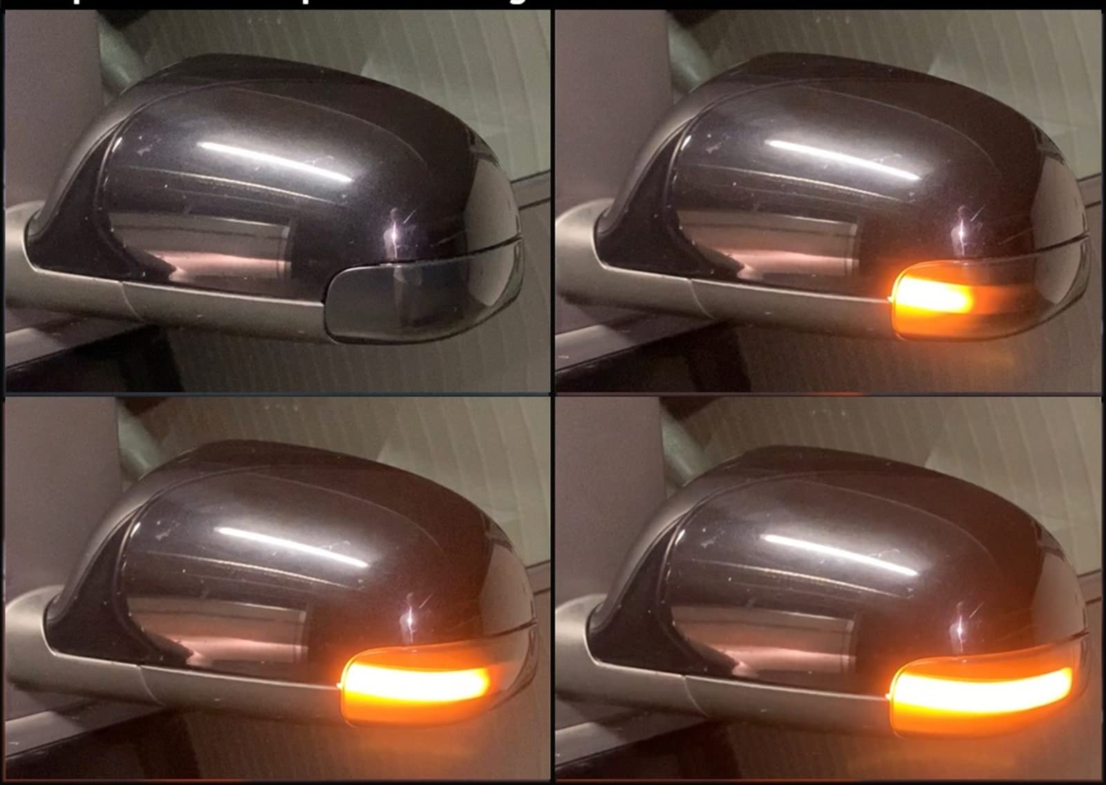 SYLTER Led Indicatori Direzione Indicatori Di Direzione Dinamici A LED Per Auto Per Touran 1T 2003-2009 Car Side Wing Specchietto Retrovisore Indicatore Lampeggiante Lampade(Blue-Yellow)