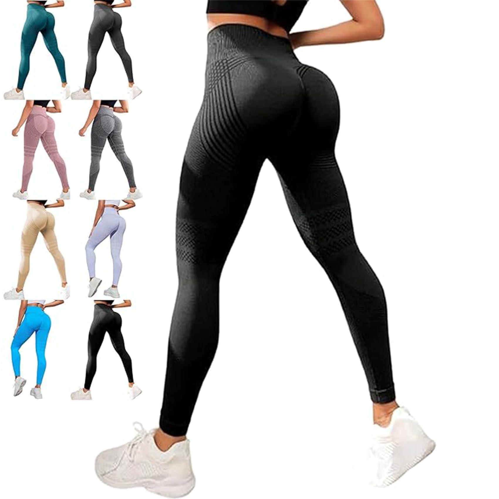 DZ'HUE Leonie and Co Leggings, Women's 3D Anti-Cellulite Leggings, avec Compression, Modelage 3D, Effet Push-Up, Sculpte Votre Silhouette